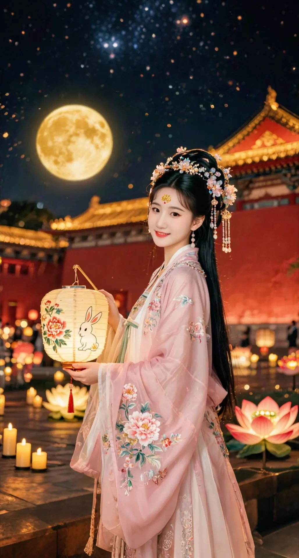 AI扩图 AI唐风中秋写真 ai创作