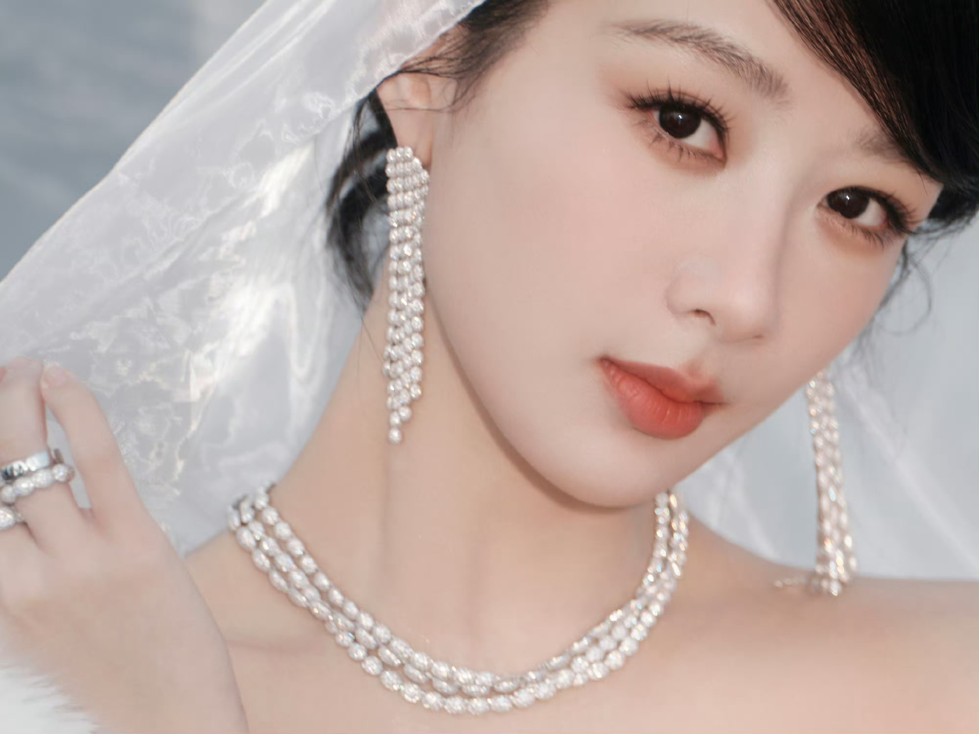 杨紫直播这几张好美 