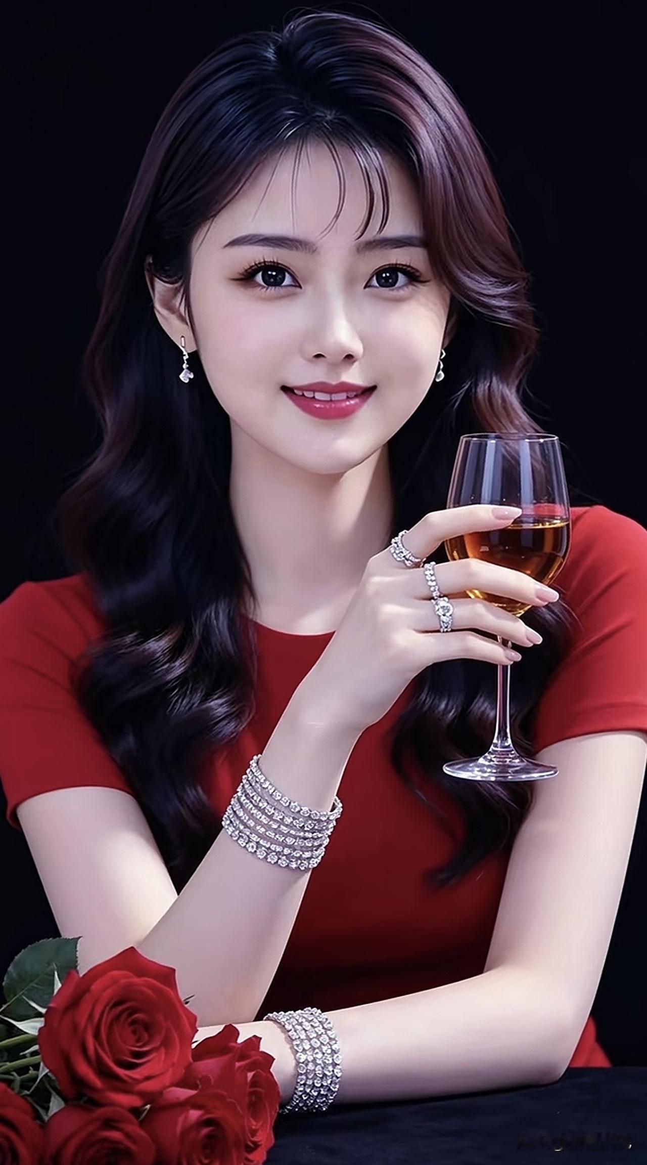 优雅红裙，香槟相伴，绽放迷人魅力！🌹🍷红裙闪耀写真 高端红裙穿搭 魅力红裙穿