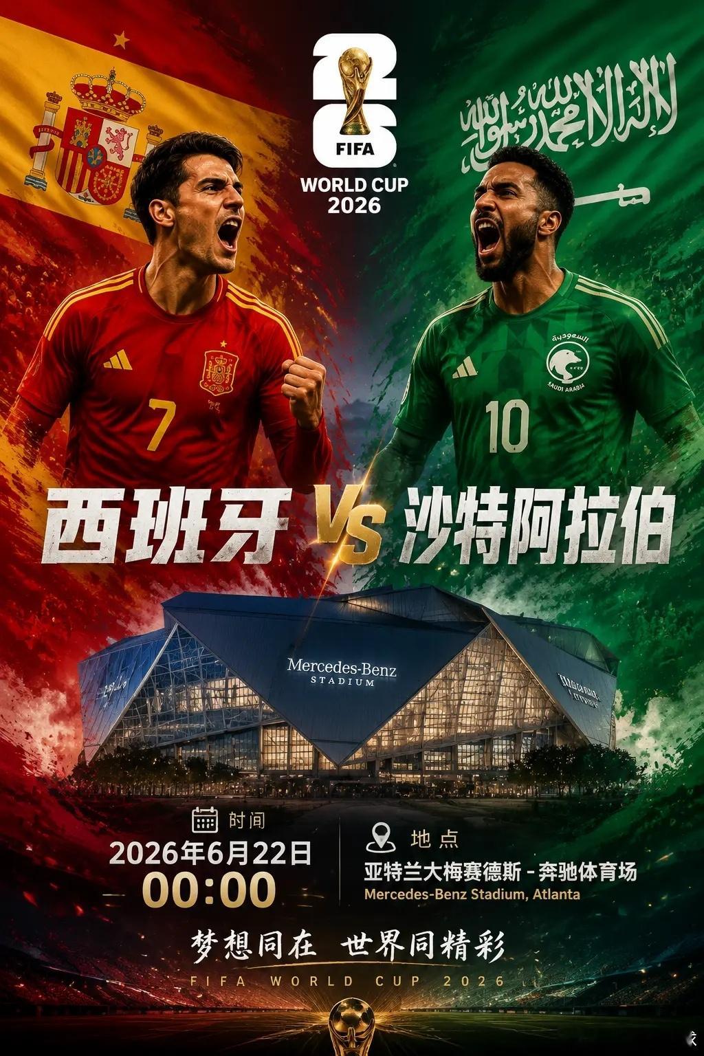 世界杯西班牙 vs 沙特阿拉伯  斗牛士退无可退，绿鹰誓死捍卫荣誉    明日0