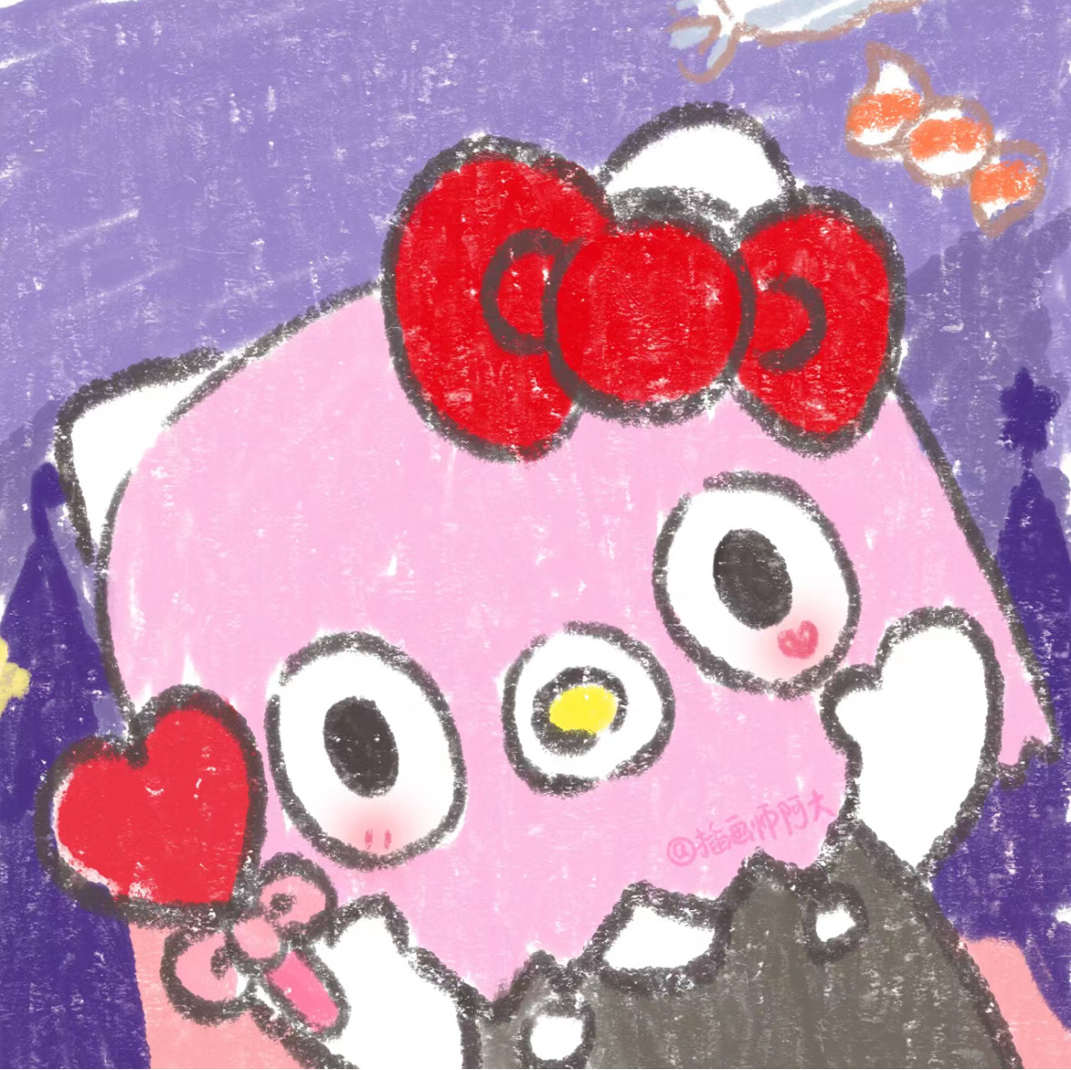 kitty粉粉们，国庆快乐[吃瓜瓜][吃瓜瓜][吃瓜瓜]凯蒂猫同人头像#hell