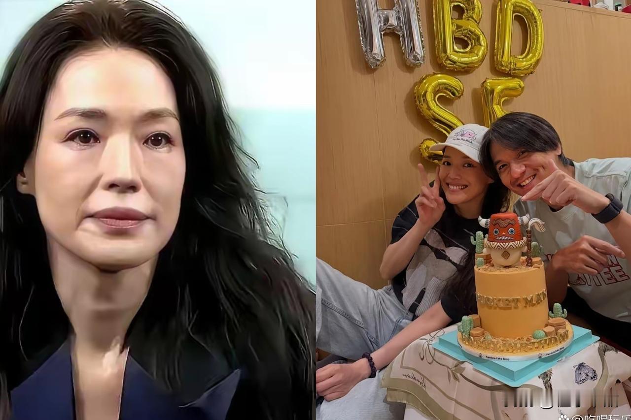 舒淇回香港
给冯德伦过52岁生日了。
在家弄的，挺简单。

她素颜皮肤还紧致着，