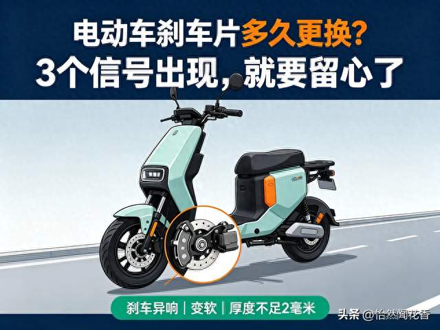 电动车刹车片多久更换？3个信号出现，就要留心了