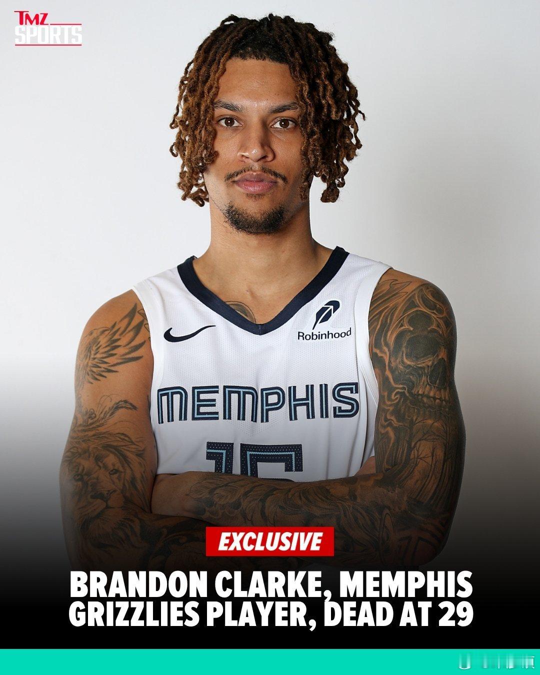 灰熊隊前鋒Brandon Clarke過世，享年29歲。據聞是用藥過量。 