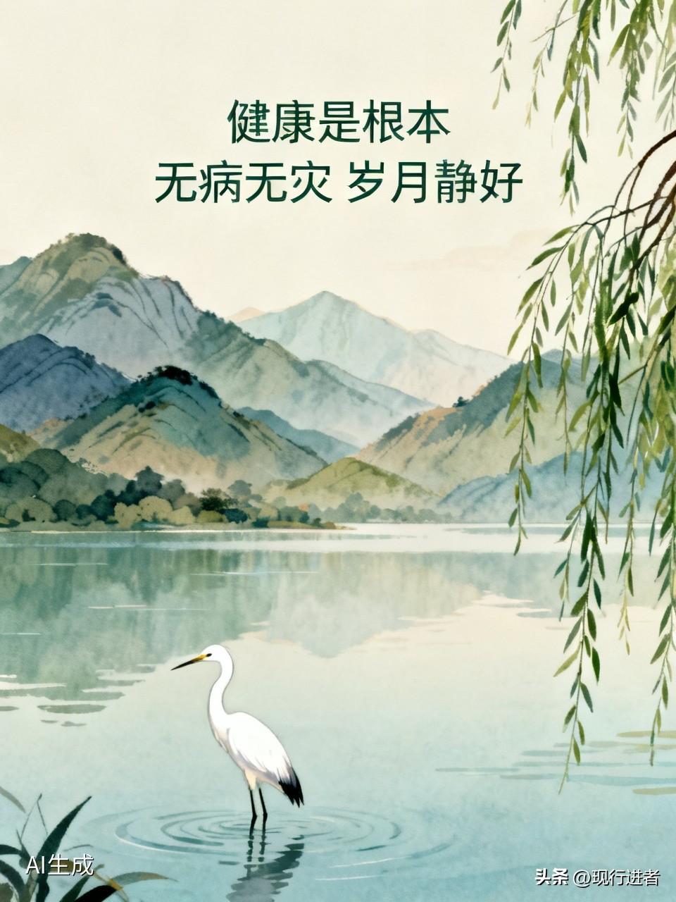 年轻时拼命追逐财富，如今才懂得真正的富足是健康。无病无痛的日子，胜过千万存款；平