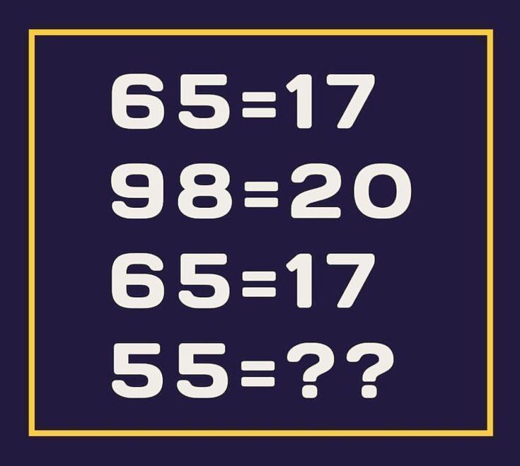烧脑谜题来袭！看看这组奇妙等式：“65 = 17”“98 = 20”，它们并非胡