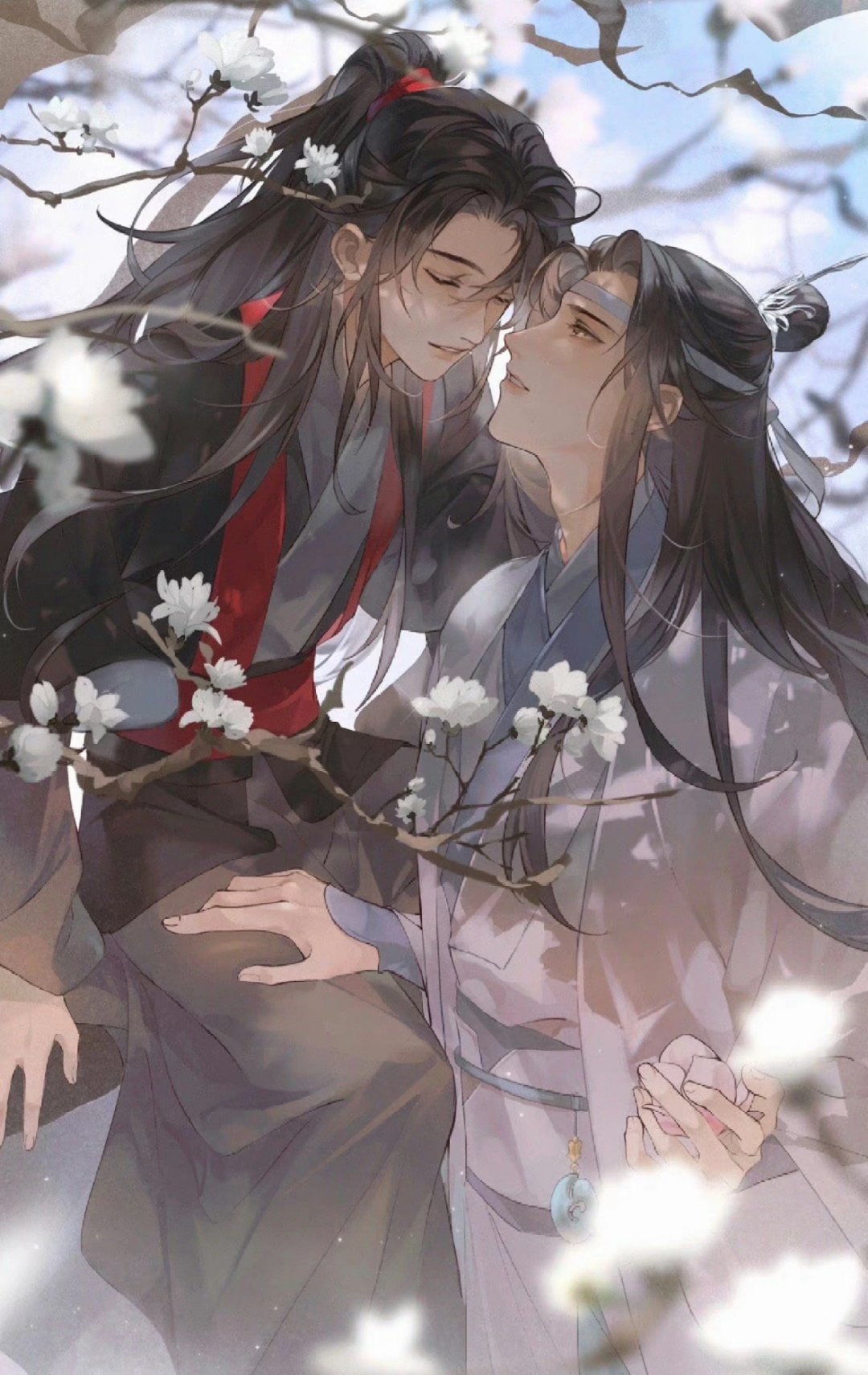 魔道祖师动画蓝忘机魏无羡天生一对呀~老师太会画了！魔道祖师  画师：狸半仙儿  