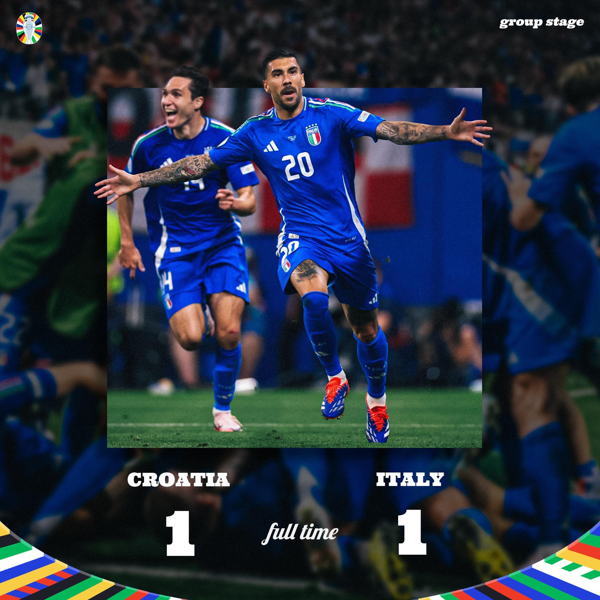 FT | 克罗地亚 1-1 意大利🇭🇷🇮🇹#克罗地亚1比1意大利##扎卡