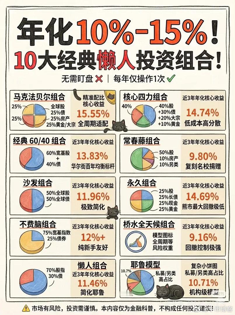 年化10%-15%，十大懒人投资组合懒人投资干货｜10大均衡配置组合回测年化覆盖