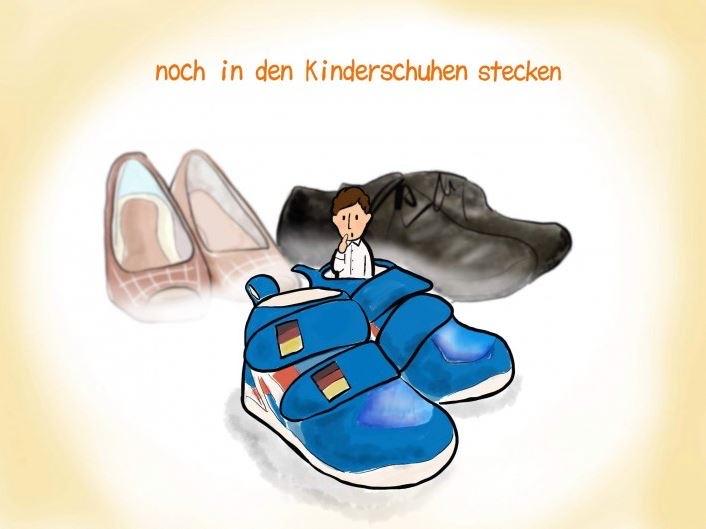 Noch in den Kinderschuhen stecken （还在起步阶