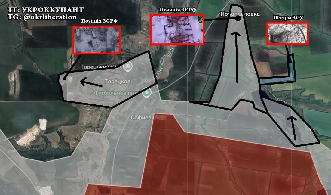 ⚔️ 顿涅茨克州多布罗皮利亚方向
 
🏹 俄军逐步占据托列茨科耶定居点阵地，乌