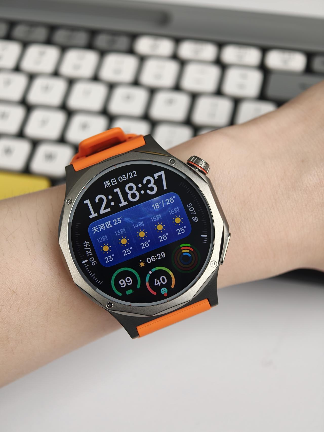 快快快，把你们OPPO好看的手表表盘交出来

橙色的OPPO Watch X3已