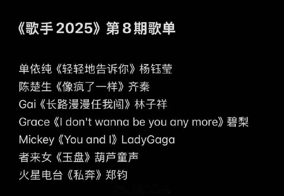 陈楚生像疯了一样歌手歌单歌手2025陈楚生的《像疯了一样》太期待啊！周五蹲一下 