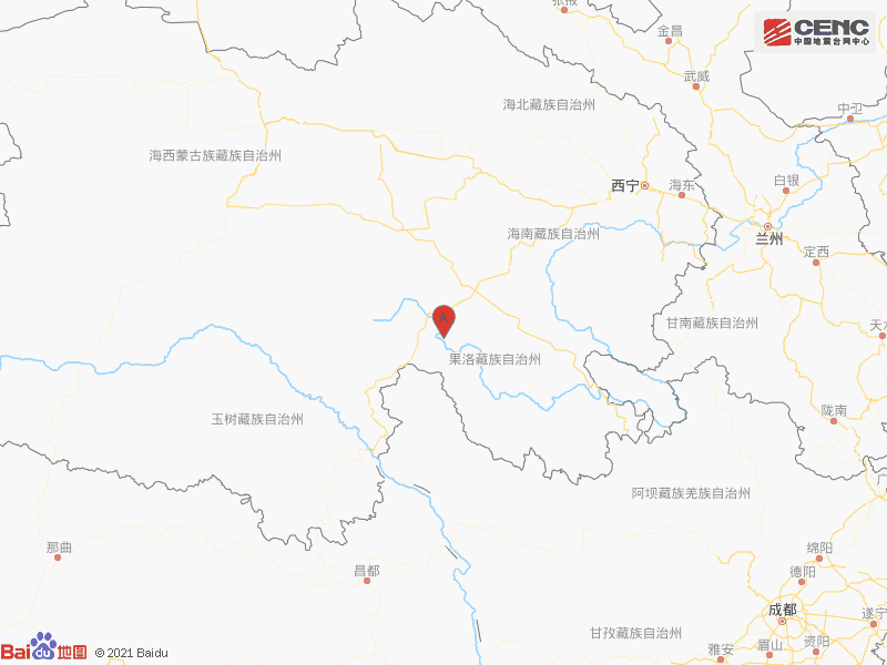 地震 青海果洛州玛多县附近发生4.3级左右地震