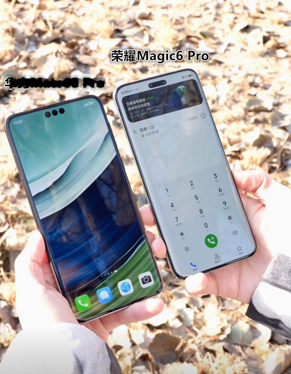 荣耀Magic6 Pro确定是这个样子了，正面是标志性的四曲屏，看图片曲率要比华