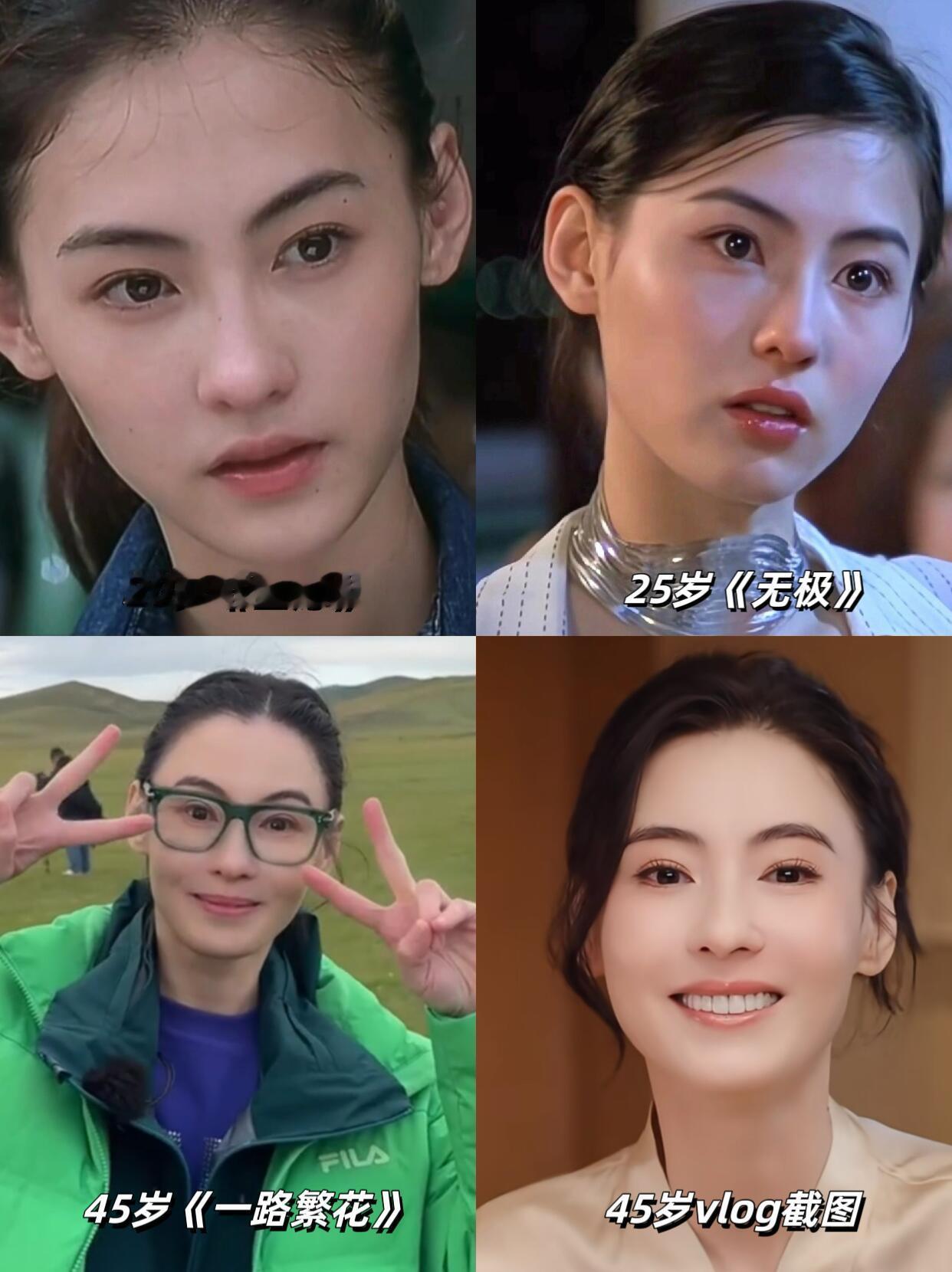 从20岁到45岁，张柏芝的顶级骨相好抗打，谁能想到这是45岁三娃能有的状态。 
