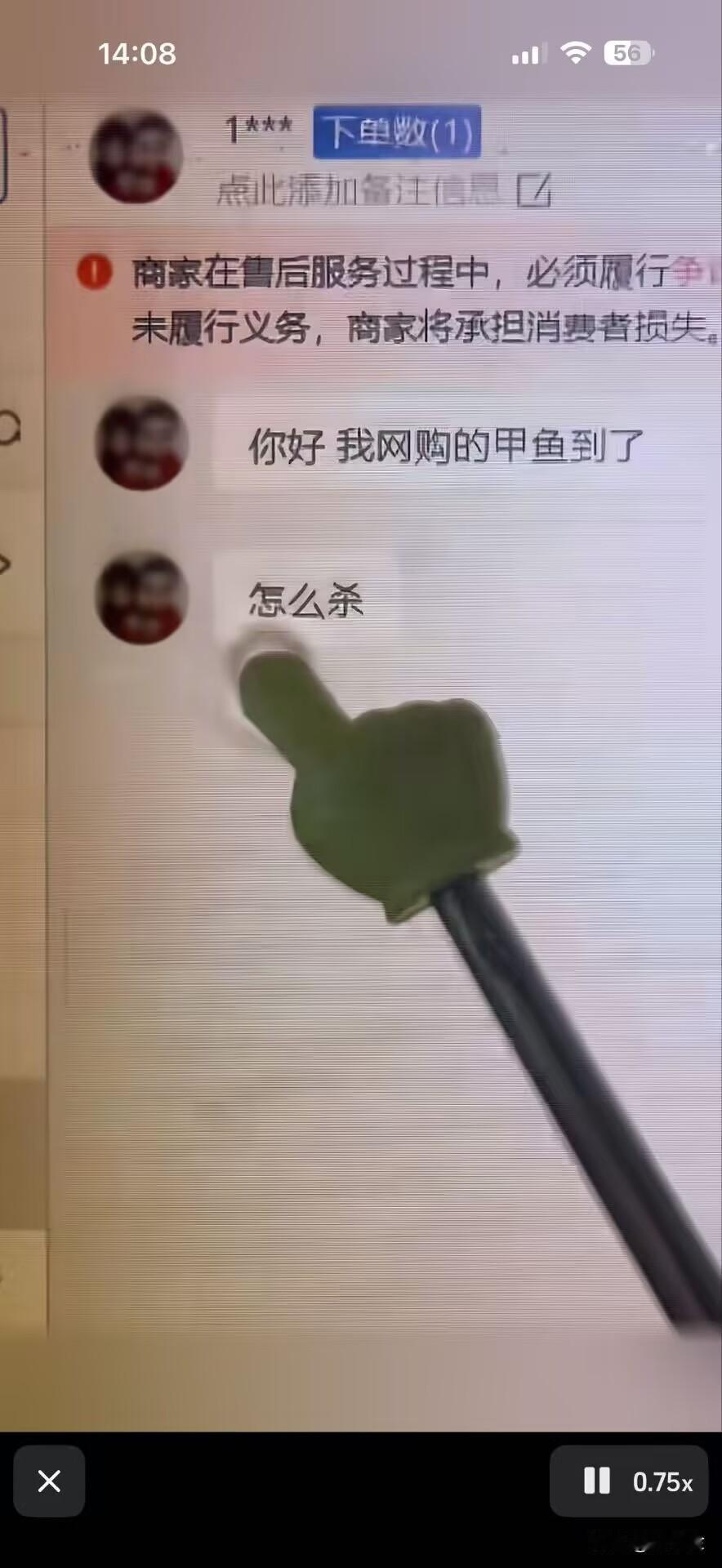 美女买了只甲鱼，不知道怎么杀，于是咨询商家！
网友：你好我网购的甲鱼到了，请问怎