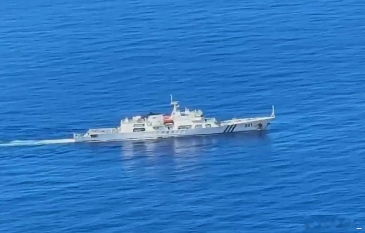 三沙执法301船首次出现在黄岩岛海域：南海态势 ​​​