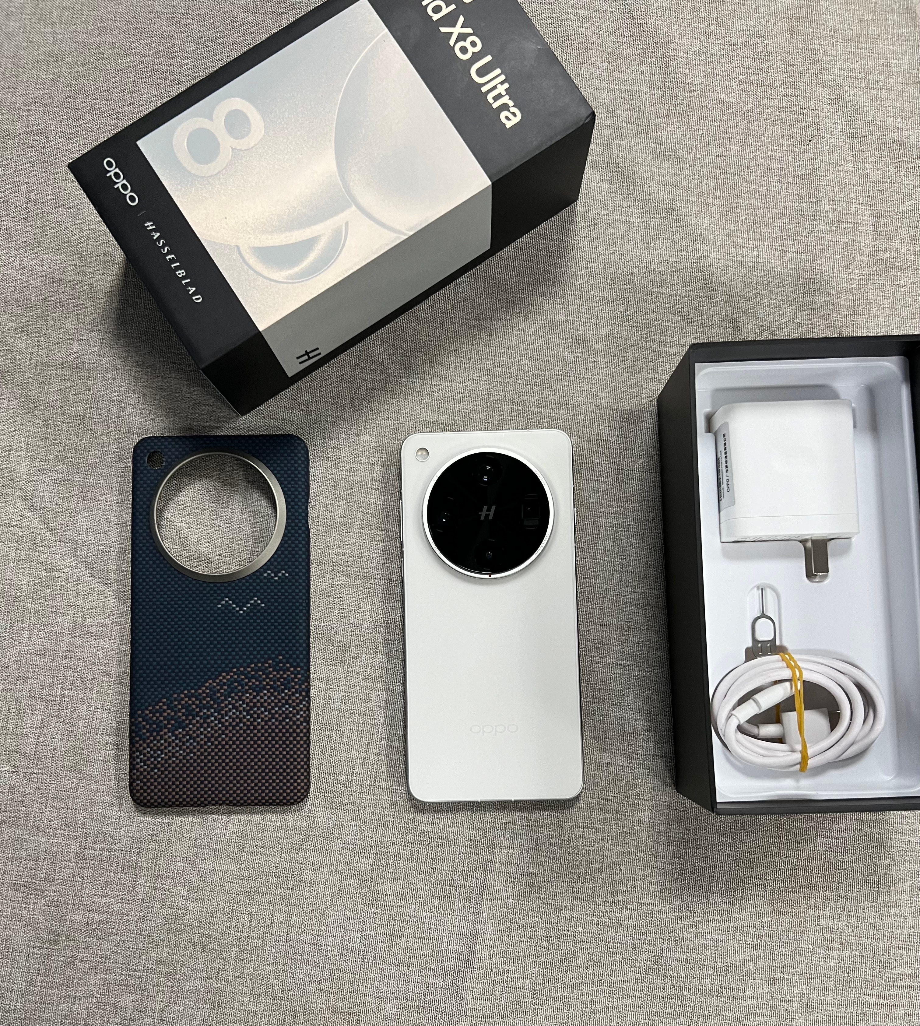 OPPO Find X8 Ultra 16+512G 月光白99新全套，🔋效率