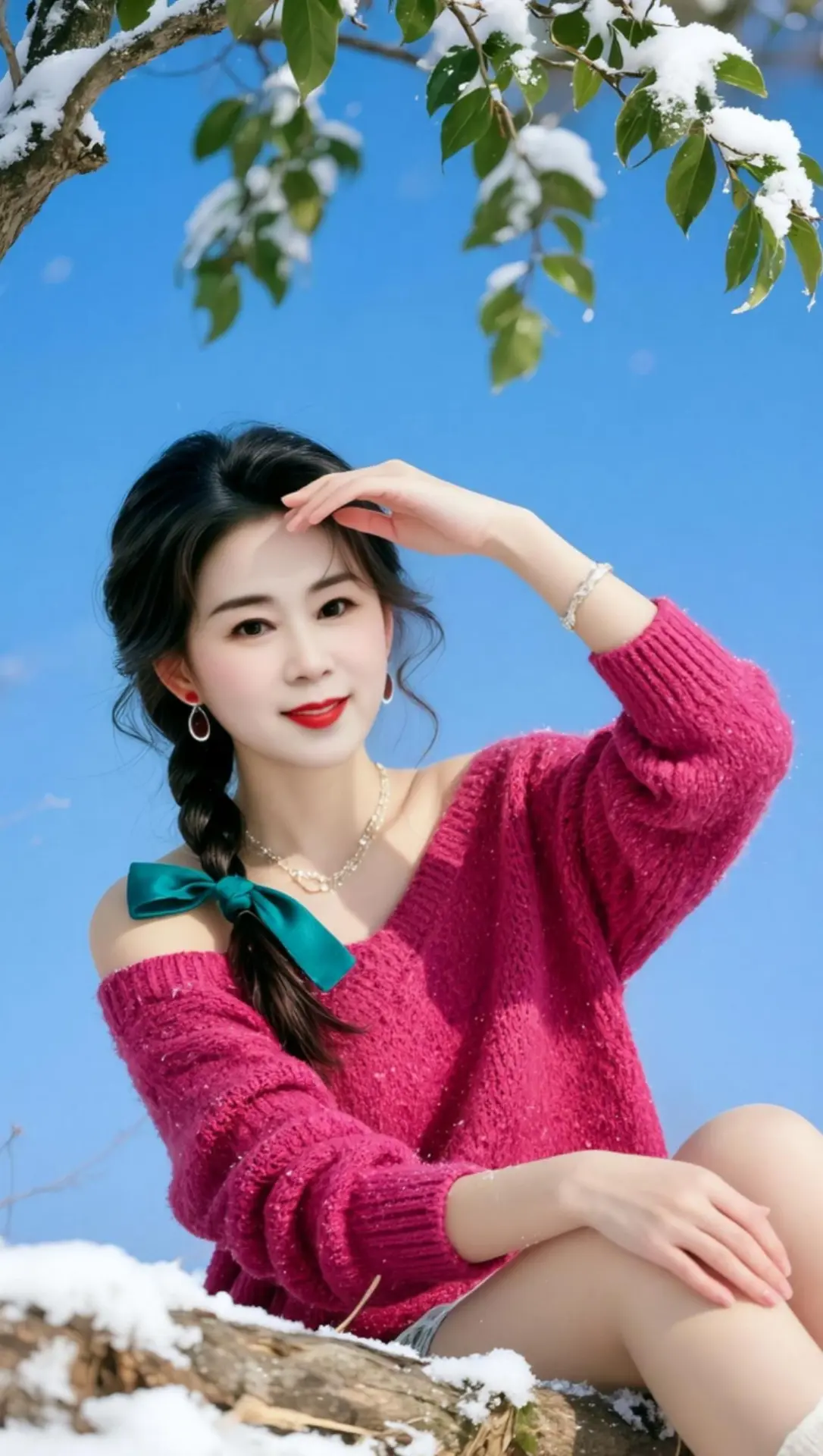 AI蓝粉清新照 随变ai随便玩