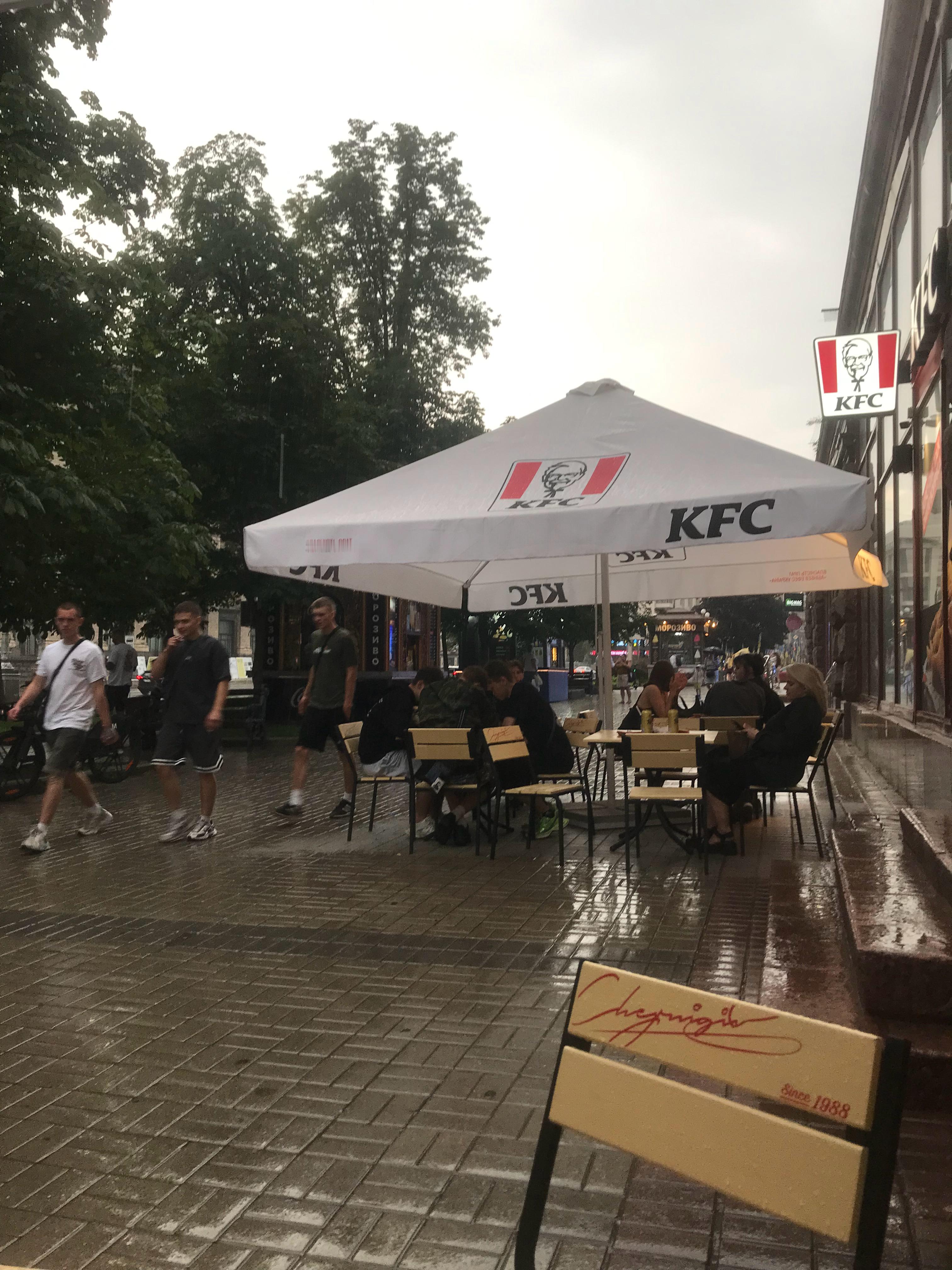 雨中，基辅这个夏天真是凉爽  ​​​
