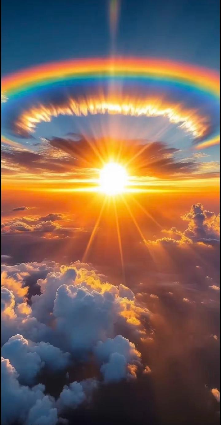 下联：云开万道金。

（图片来自网络）