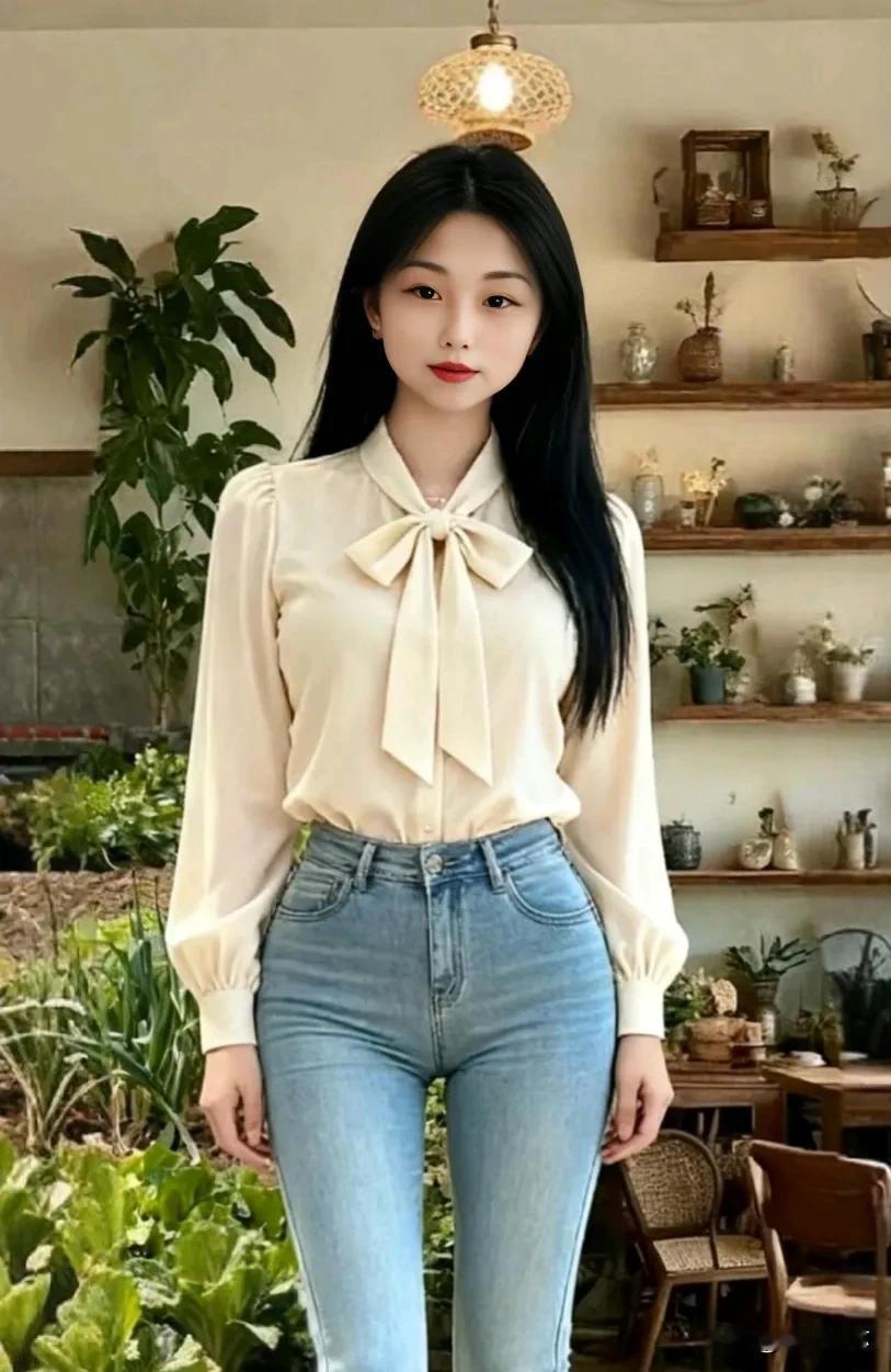 牛仔裤美女 牛仔衣 完美身材 牛仔裤紧身