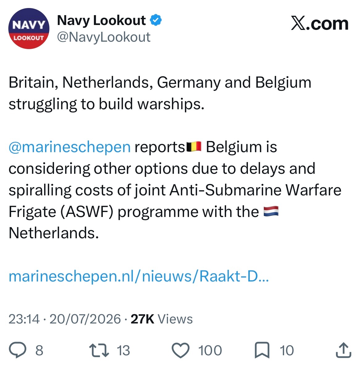 中外舰闻 被Navy Lookout（原账号名Save the Royal Na