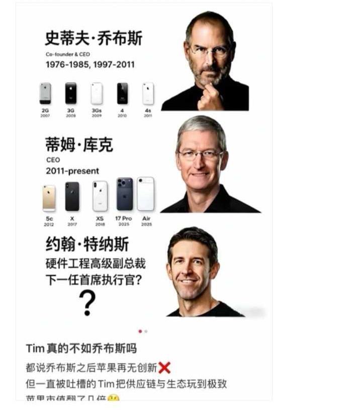 网友：你们觉得库克已经超越乔布斯了吗？
