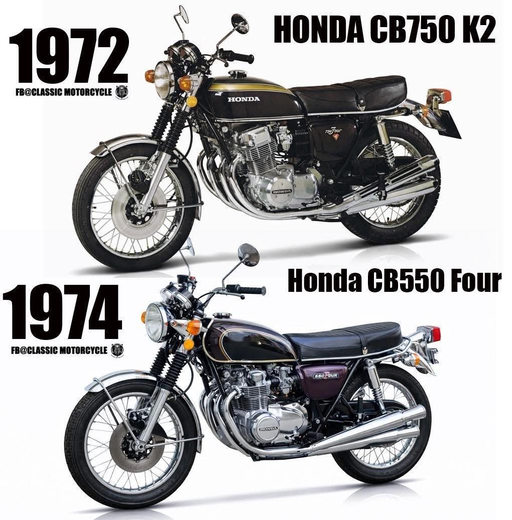 本田黄金时代的两个图标 - 1972 CB750 K2 和 1974 CB550