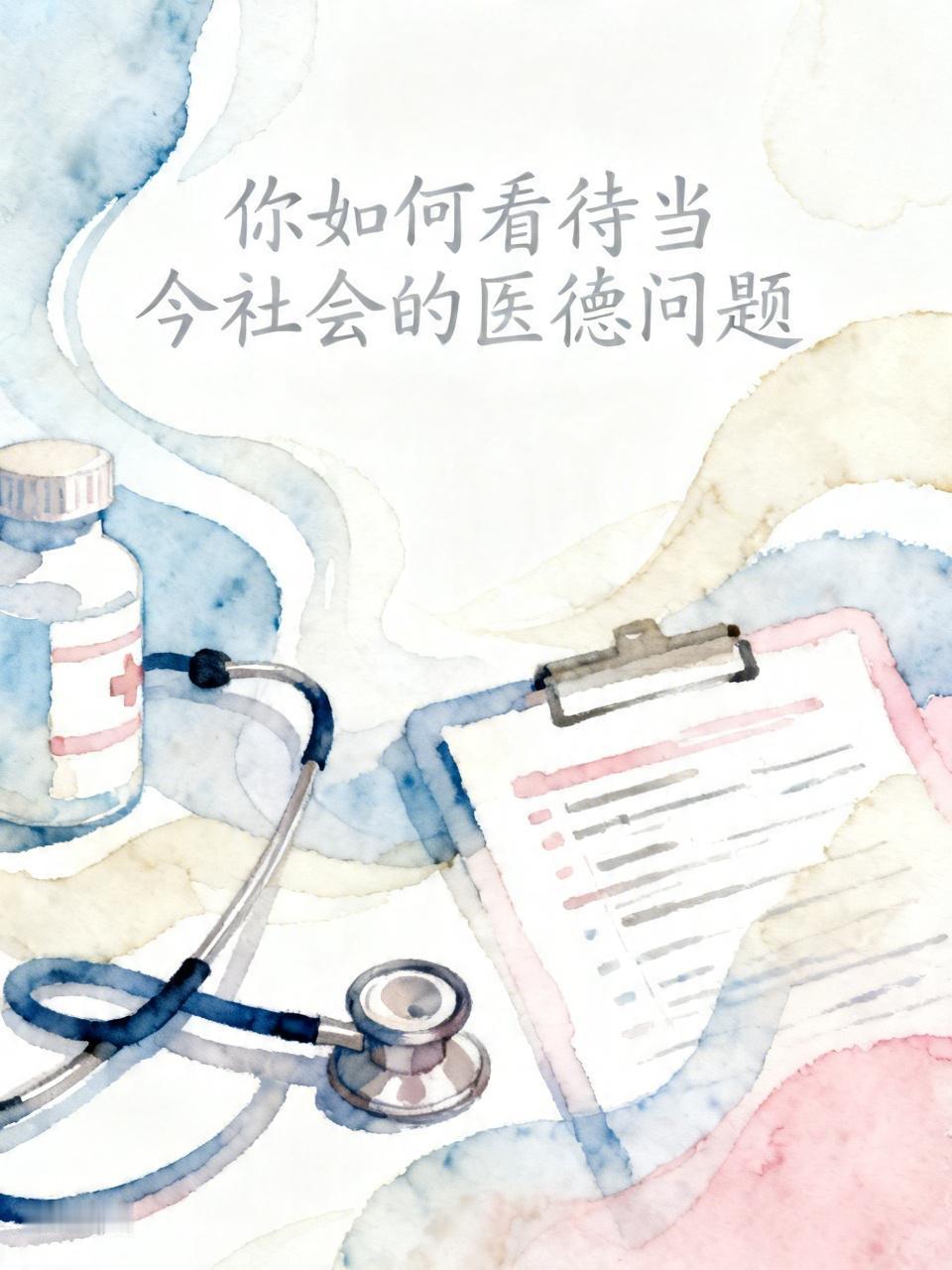 当今社会的医德问题确实值得好好说道说道。随着社会转型，医德受到不小冲击，出现了不