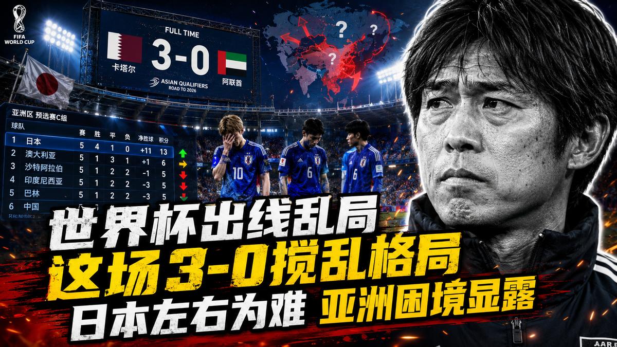 这场 3-0，搅乱世界杯出线格局！日本左右为难，亚洲足球困境显露
迈阿密硬石体育