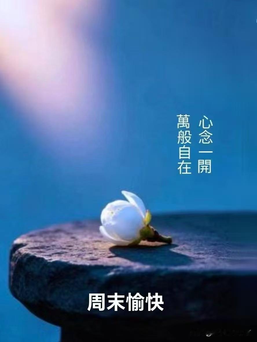 心念一开，万般自在✨
放下纷扰，静享时光
祝大家周末愉快，平安喜乐