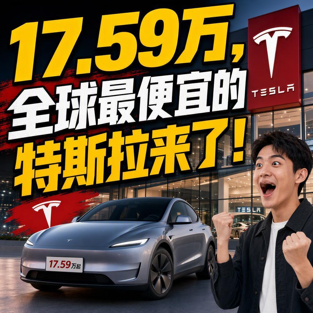 17.59万！特斯拉打出了全球最低价，这次真的动手了。
据特斯拉官网，Model
