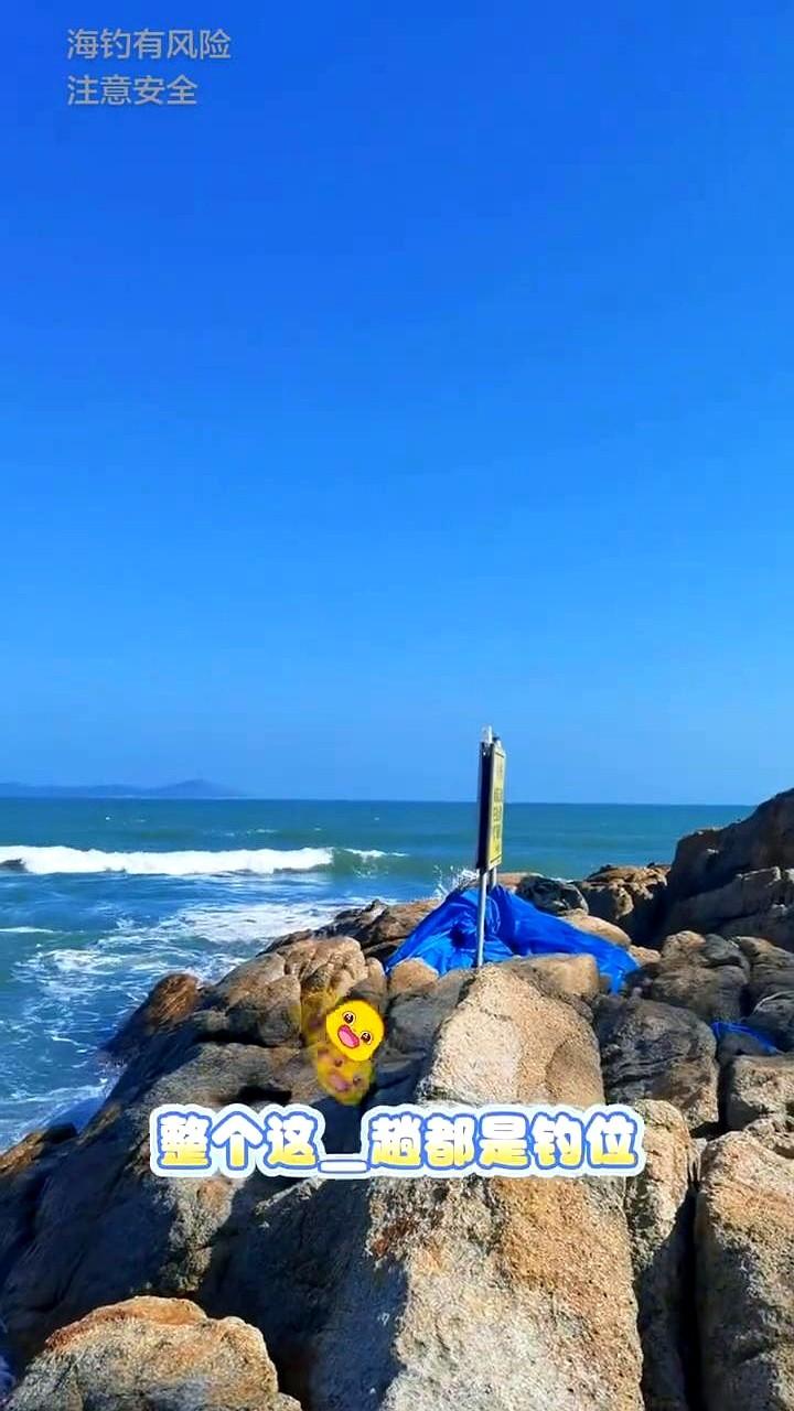 惠州双月湾这地方，藏着个免费钓鱼赶海的宝地！

车开到冷水坑路边就能停，不要钱！