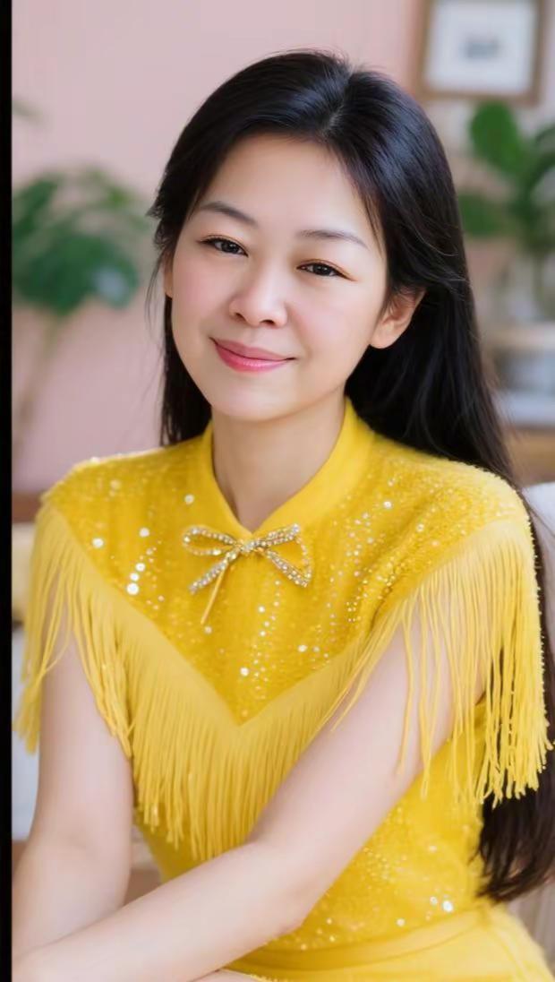 优雅穿搭美不美？AI亮黄流苏照