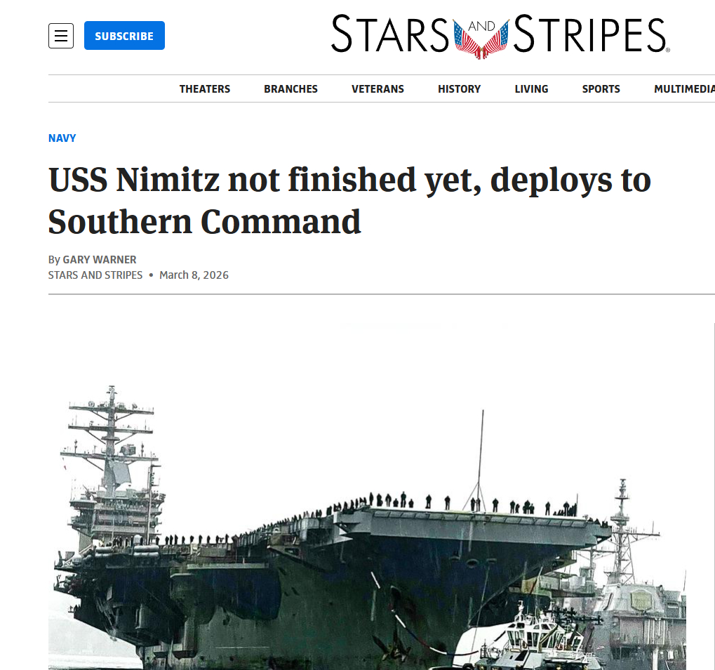 美伊以冲突 诶呦我去，尼米兹号打赢复活赛了。美国海军周六表示，“尼米兹”号航空母