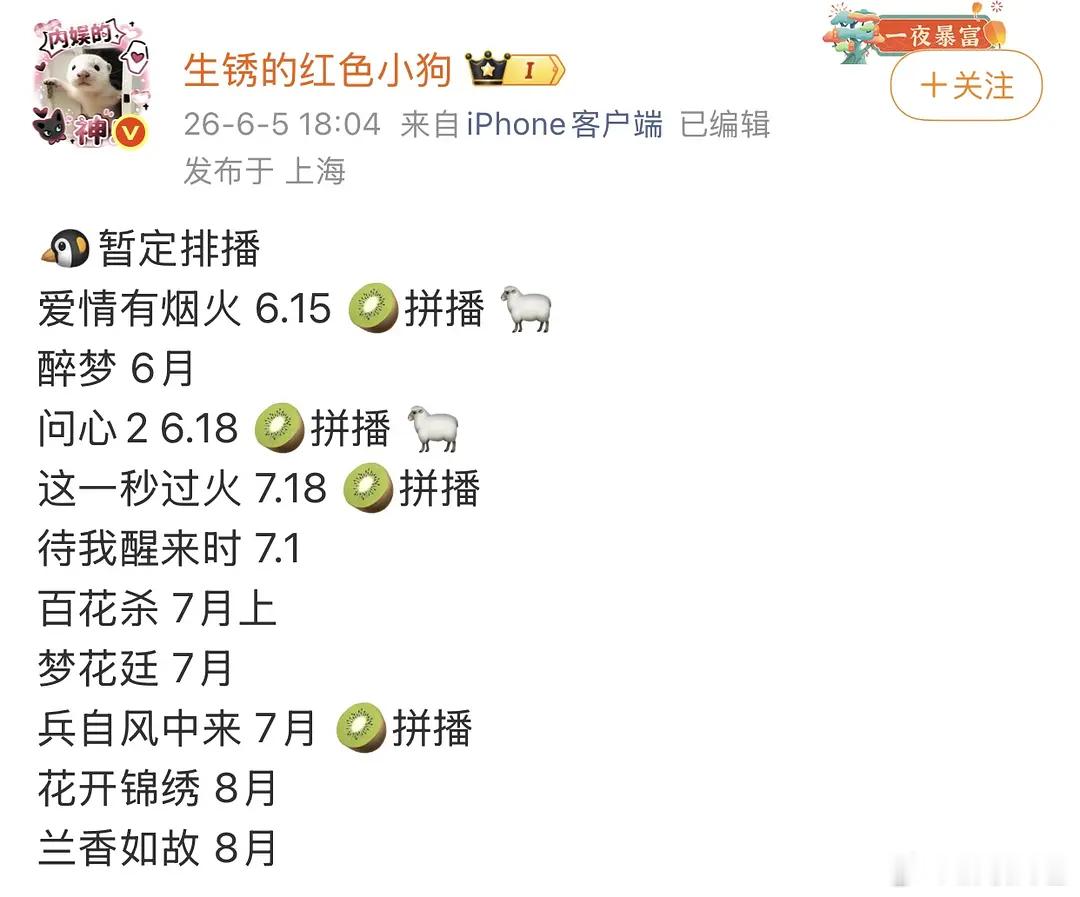 暑期档排播，感觉芒果能赢🤔