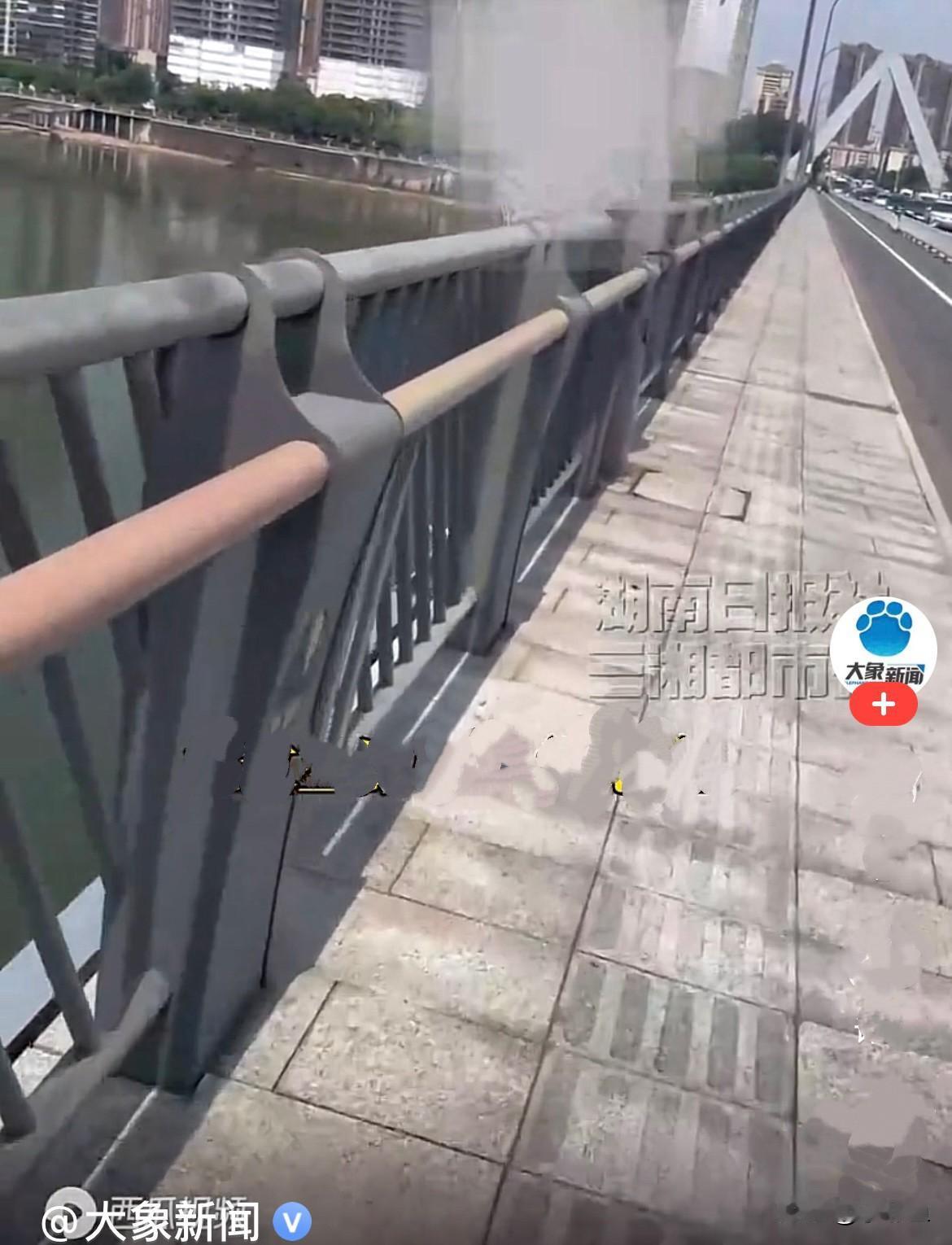 近日，长沙32岁的健身教练林道远骑着电动车途经过银盆岭大桥时，一眼就发现了让人胆