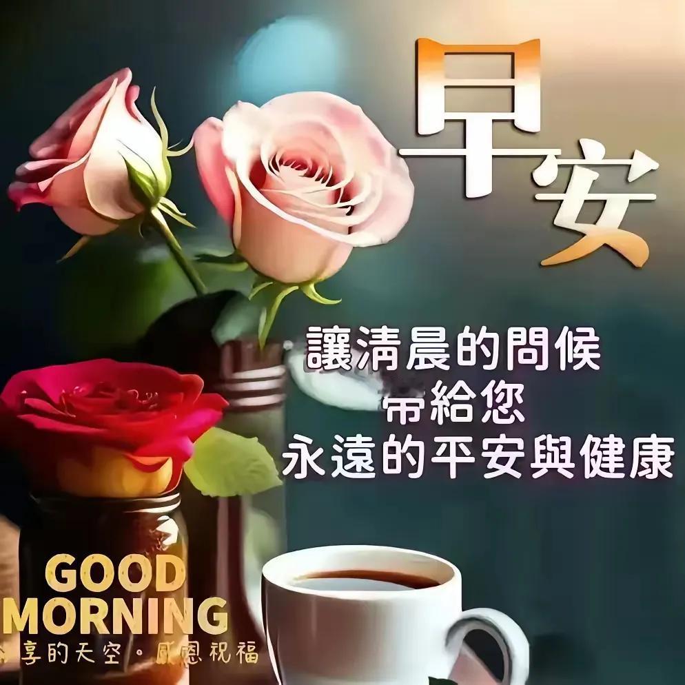 早安，愿你每一天都充满美好与健康！🌹☕️早安愿您平安