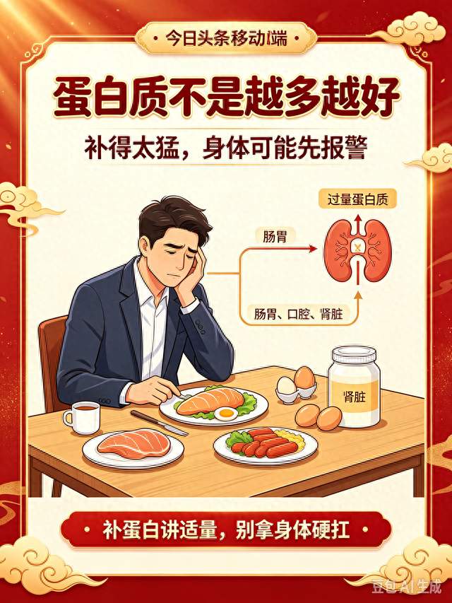 蛋白不是越多越好！出现3个信号要减量