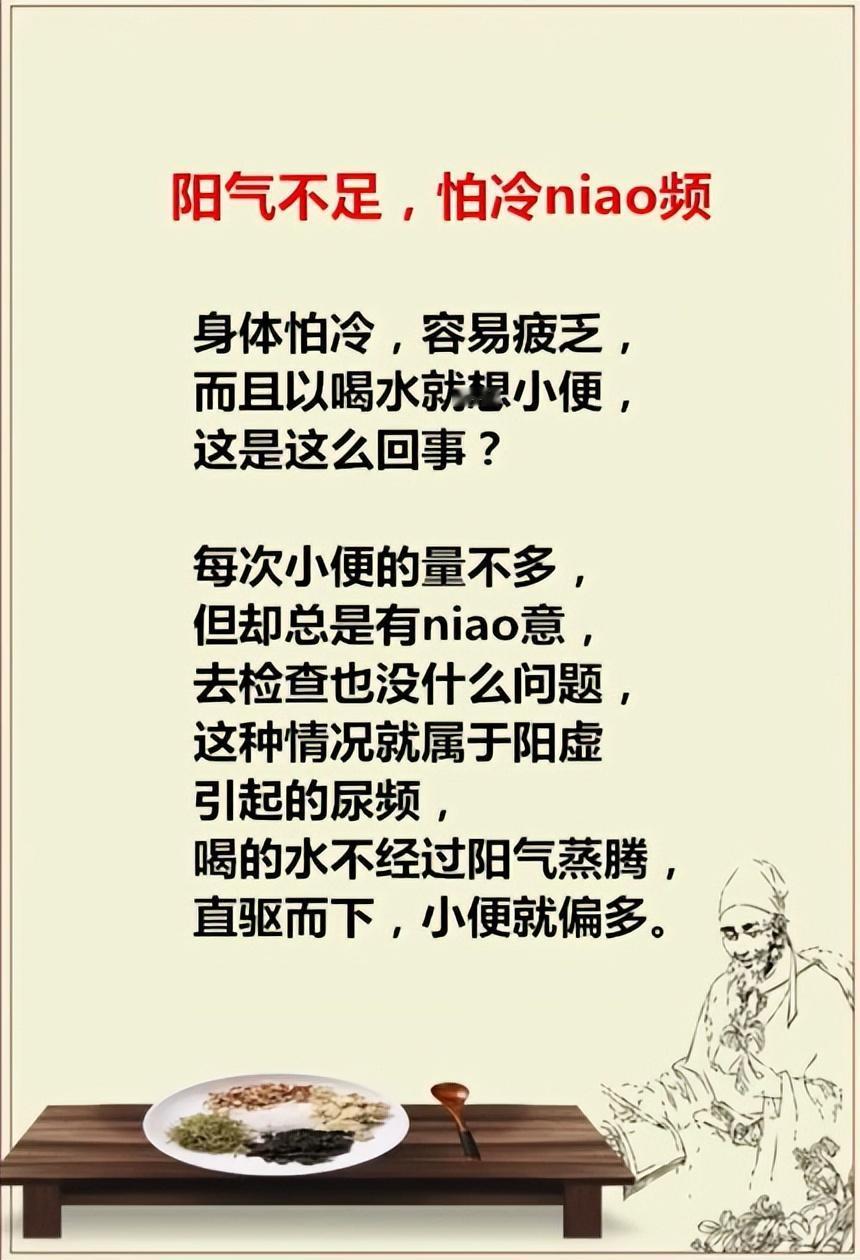 阳气不足，怕冷尿频~