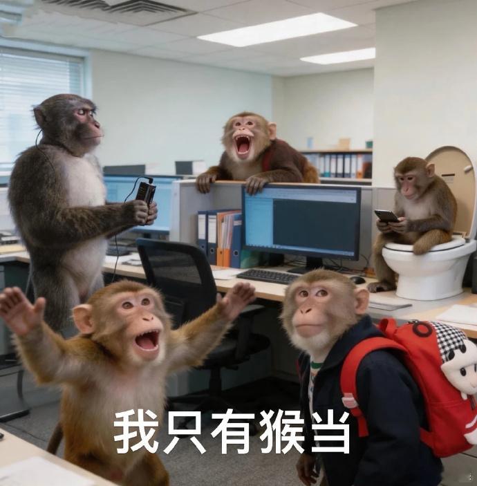 最尊重猴的剧组出现了 这剧组太敢拍了！让猴子来演职场戏，那种天然的荒诞感直接拉满