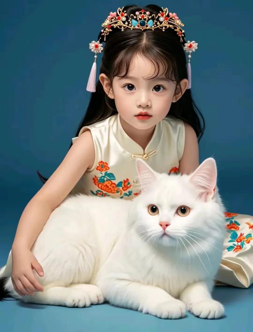 “公主与猫咪的梦幻时光”👸🐱