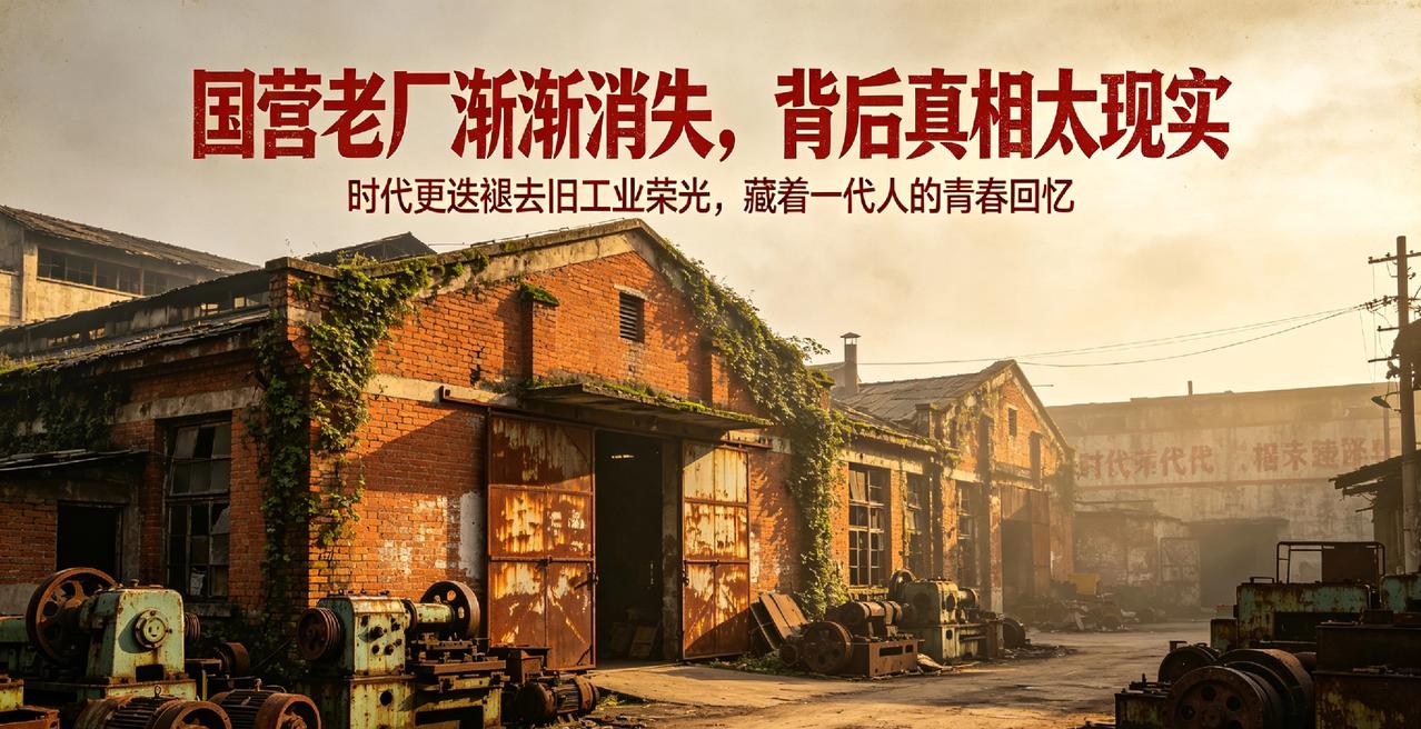 国营老厂渐渐消失，背后真相太现实。时代更迭褪去旧工业荣光，藏着一代人的青春回忆