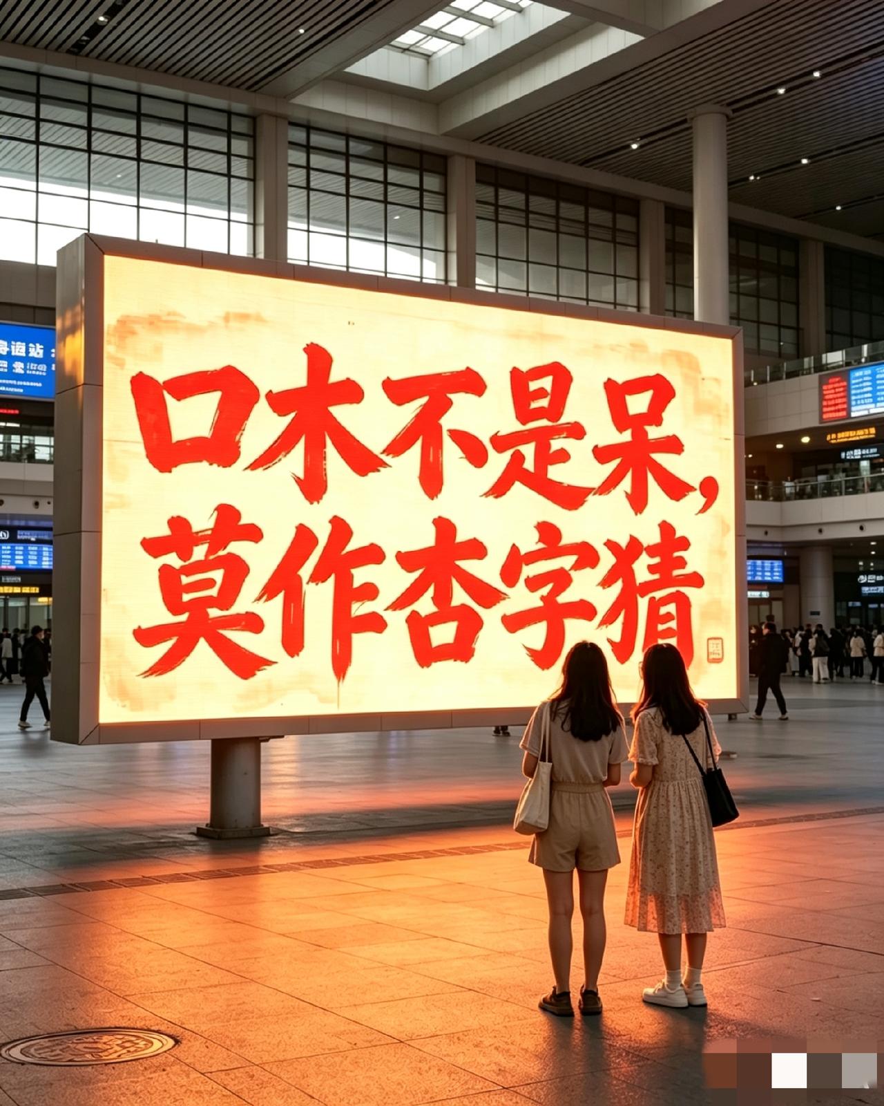 这个字谜太难了！两个大学生都看懵了！我估计能猜出来的人，绝对是研究生以上文化的大