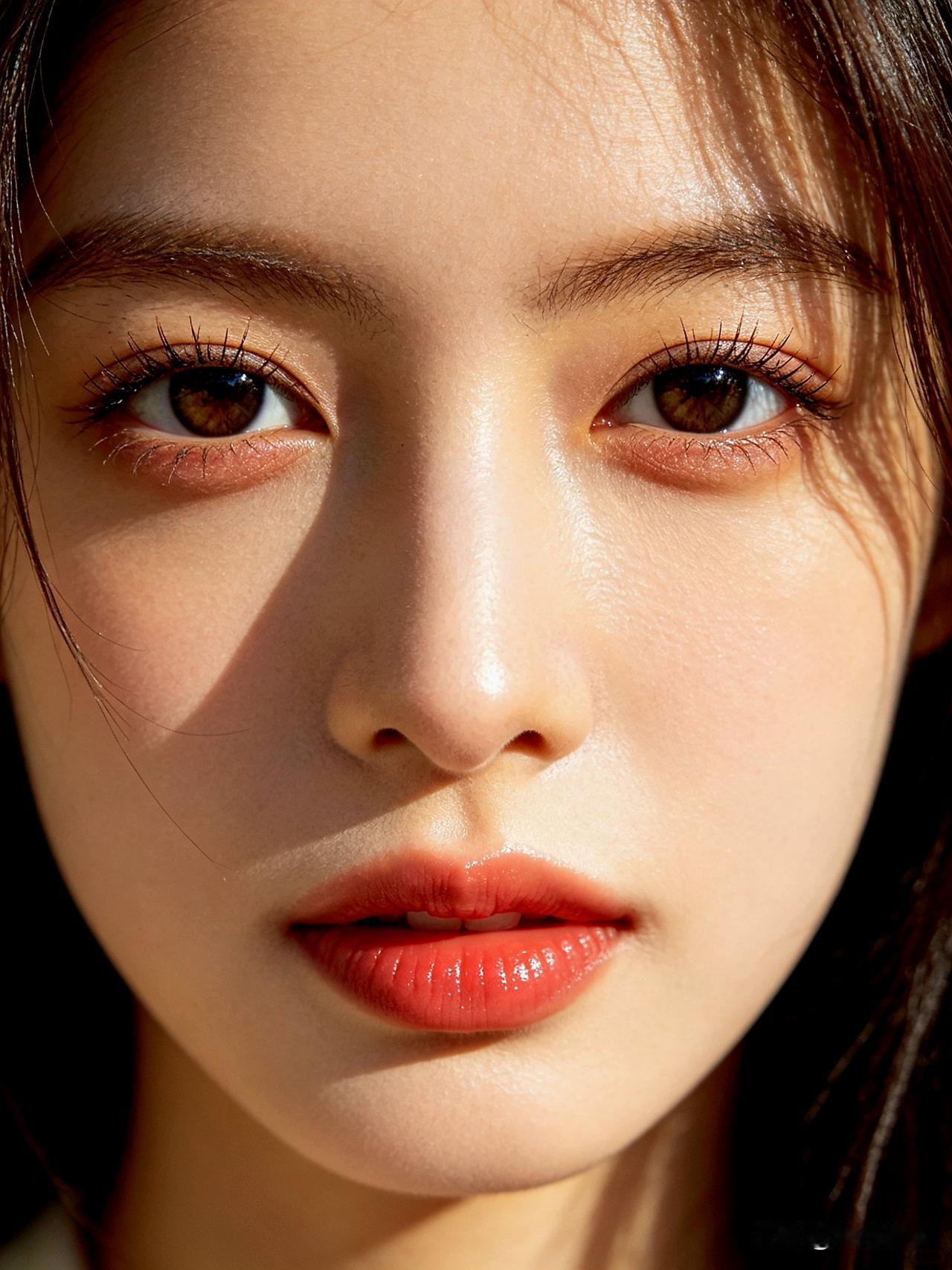 这算是精致的容颜了吧？
螓首蛾眉，明眸皓齿，面若凝脂，眉眼如画，自带几分温婉灵气