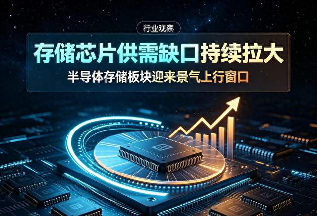 存储芯片供需缺口持续拉大，半导体存储板块迎来景气上行窗口