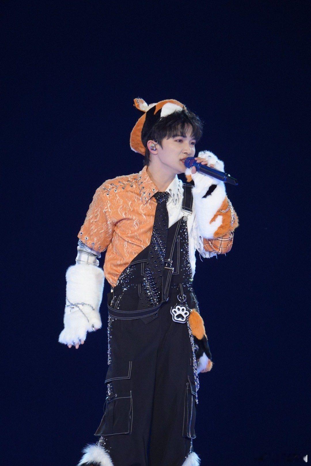 深深这套也太可爱了每次演唱会造型都超级用心，上一场变身奶牛，这一场变身萌猫，下一