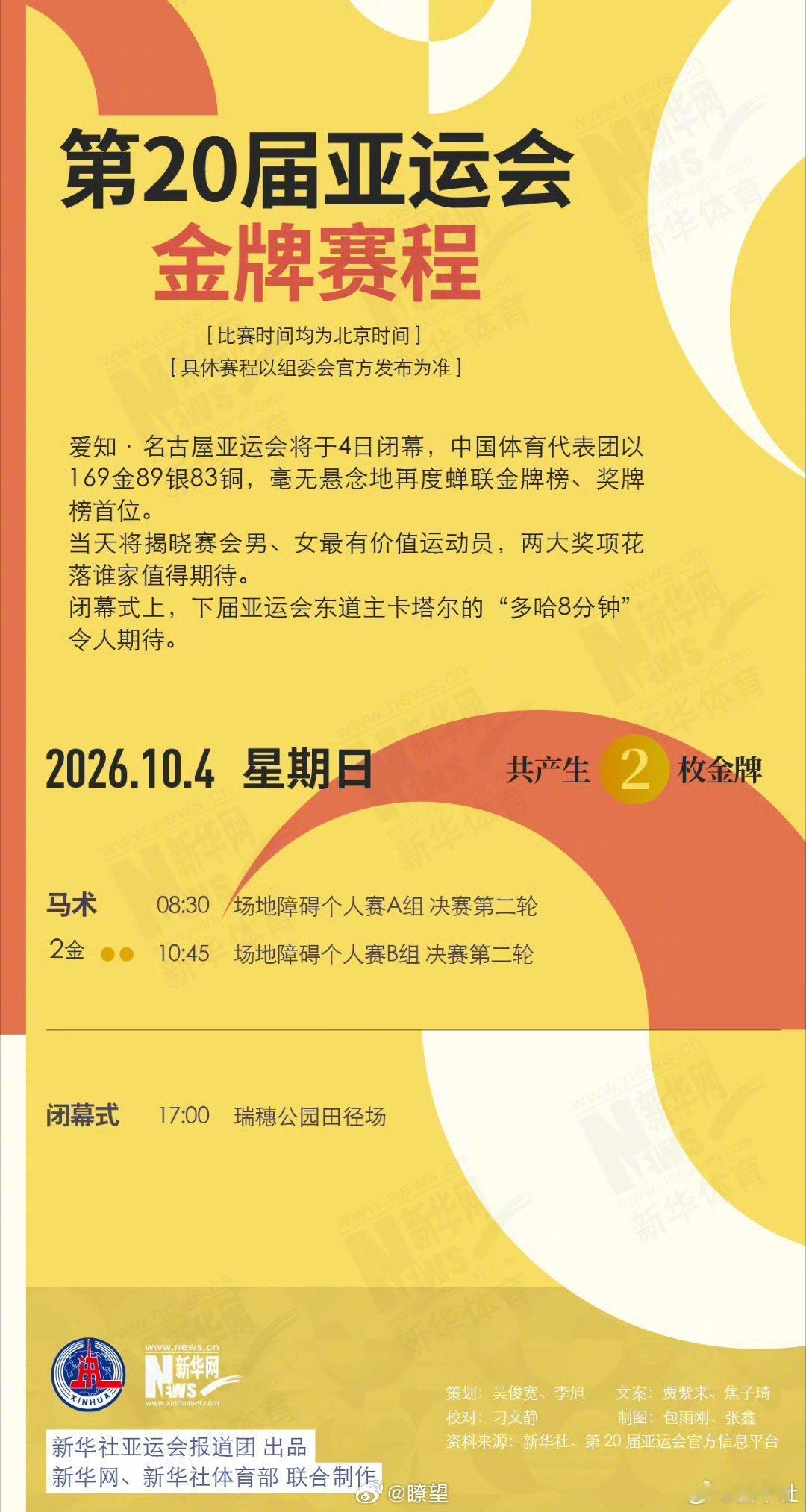 【晨观亚运会|看闭幕式 等亚运会MVP揭晓】↓↓[星星]一起看亚运会闭幕式；[星